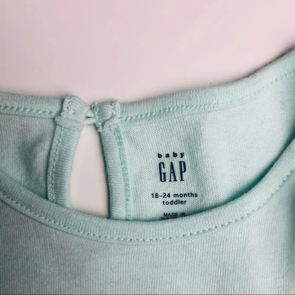 Baby Gap Mint Green Baby Graphic Top Sz 18-24M